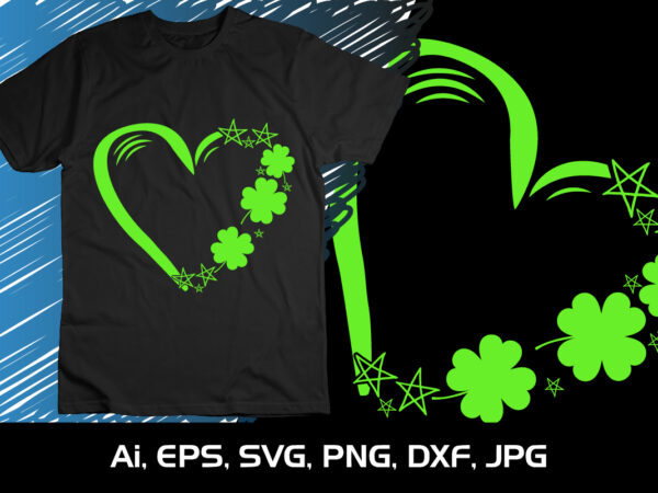 Love shamrock svg, retro svg, st patrick’s day svg, st. patrick’s day, shirt print template, shenanigans irish shirt, 17 march, 4 leaf clover t shirt vector graphic