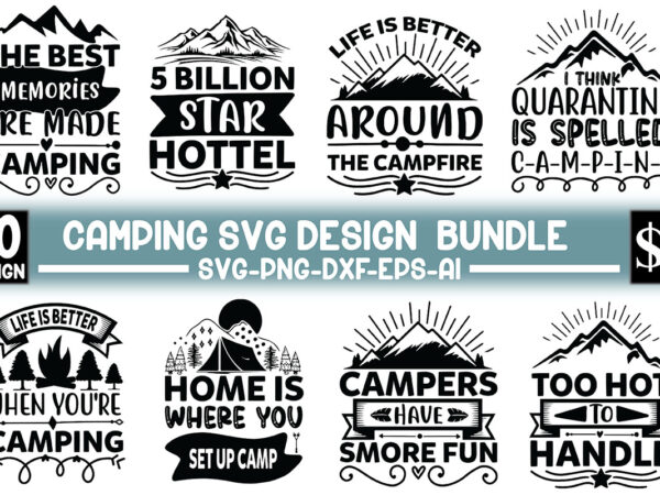 Camping svg design bundle