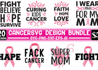Cancer Svg Design Bundle