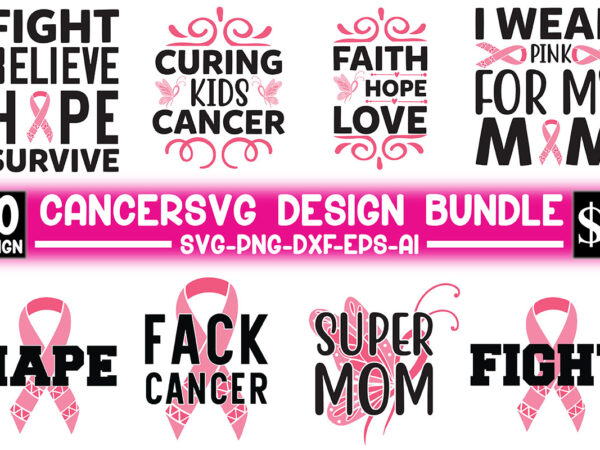 Cancer svg design bundle