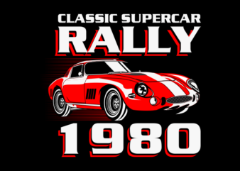 CLASSIC SUPERCAR RALLY t shirt vector file