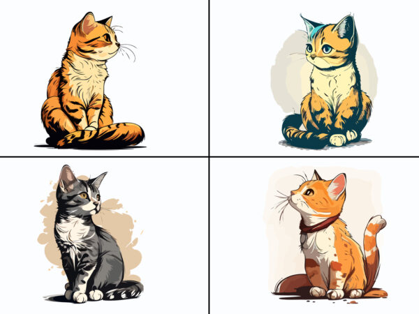 Cat lover t-shirt design eps vector png