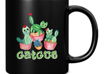 Catcus Cute Cat And Cactus Mexican Cactus Cinco De Mayo T-Shirt PC
