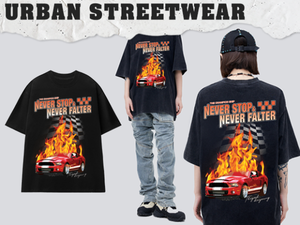 Racing car – urban streetwear t shirt designs