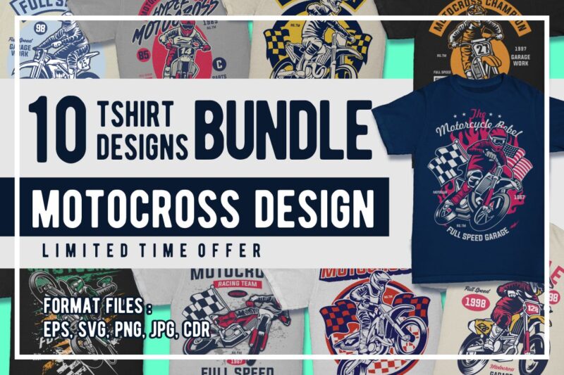 t-shirt vector 10 Motocross Design #1