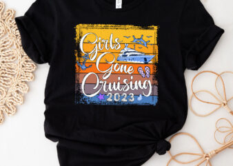 Cruise Squad Girls Gone Cruising 2023 Group Matching With Anchor Vintage NC 1003 t shirt vector file