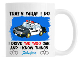 Custom PNG For Police Officers, Police Drive Wee Woo Car And Know Things PNG , Custom Name Police PNG , Personalized Police Gifts