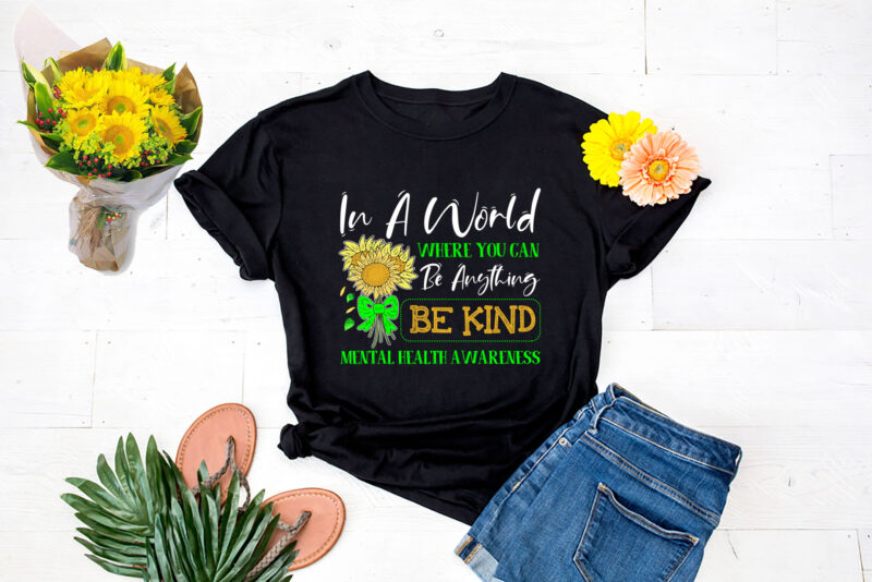 DC-Be-Kind-Green-Ribbon-Sunflower-Mental-Health-Awareness-Shirt
