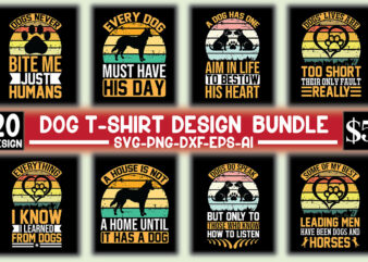 Dog T-shirt Design Bundle