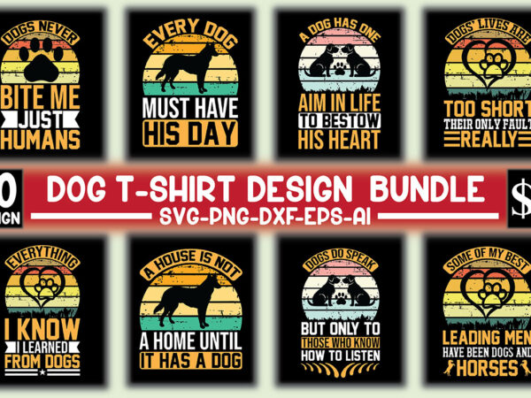 Dog t-shirt design bundle