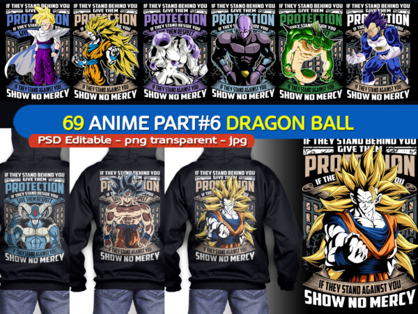 69 dragon ball tshirt design bundle anim mix part #6