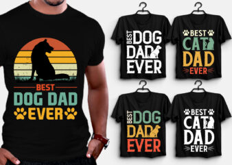 Dog Cat Dad T-Shirt Design