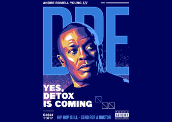 Dr. Dre Detox t shirt vector illustration