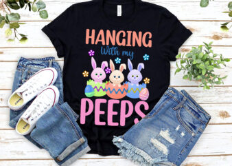 Easter Day Hanging With My Peeps Colourful Bunny Kids Toddlers NL 0803 vector clipart