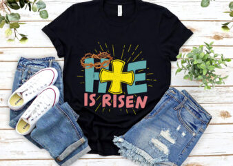 Easter He Is Risen Jesus Resurrection Christian Youth Kids NL 0403 vector clipart