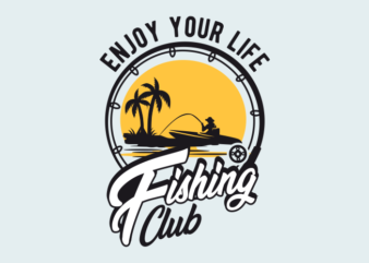 FISHING CLUB BADGE t shirt graphic design