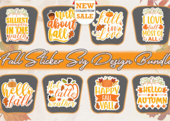 Fall Sticker Svg Design Bundle