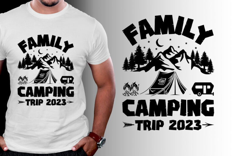 Family Camping Trip 2023 T-Shirt Design