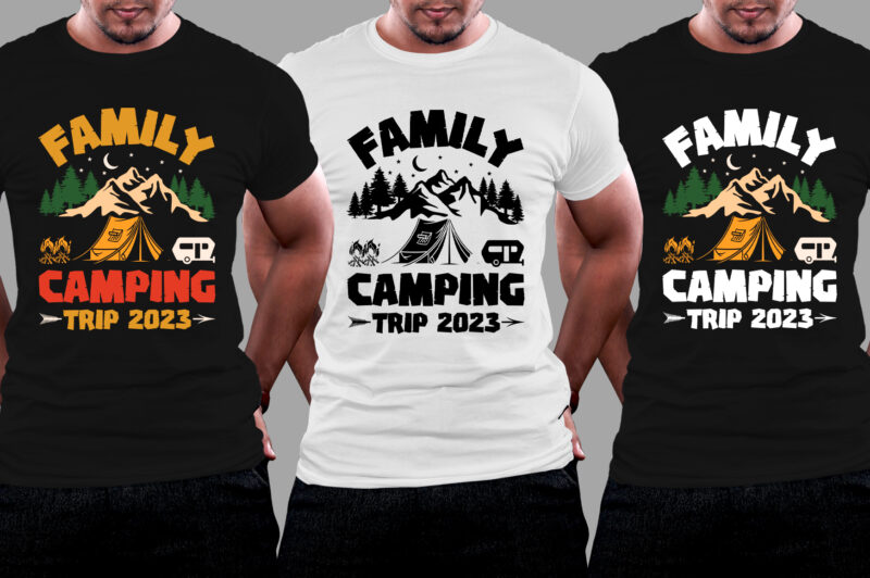 Family Camping Trip 2023 T-Shirt Design