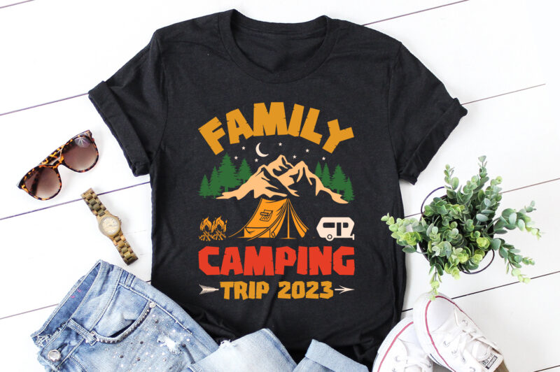 Family Camping Trip 2023 T-Shirt Design