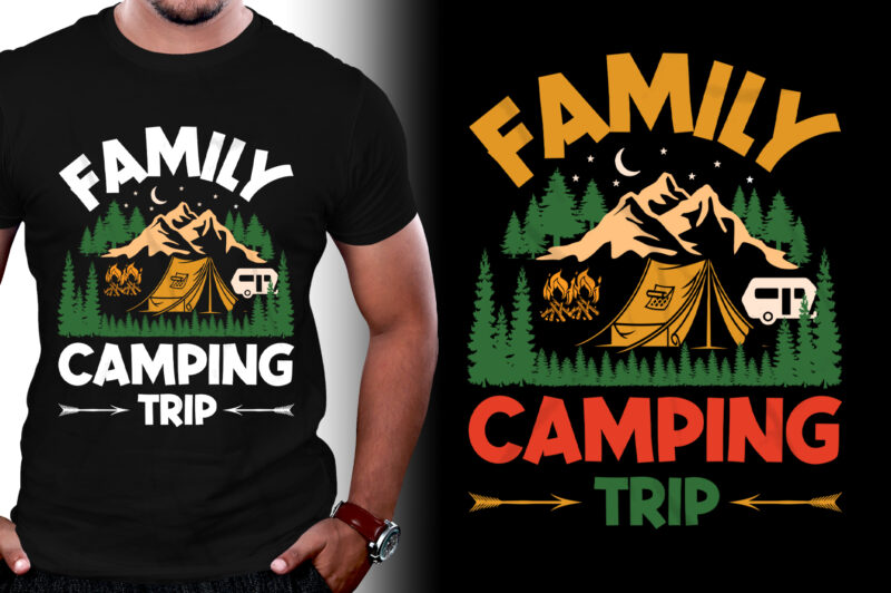 Family Camping Trip T-Shirt Design