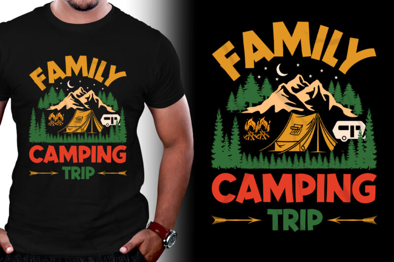 Family Camping Trip T-Shirt Design