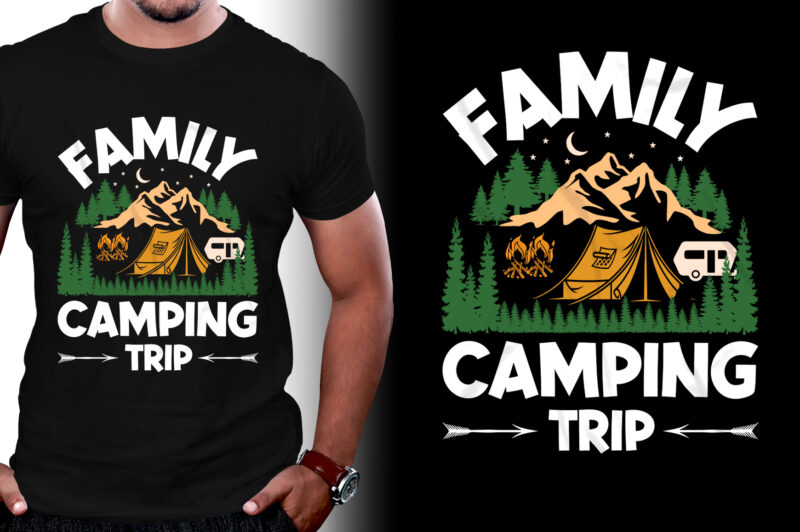 Family Camping Trip T-Shirt Design