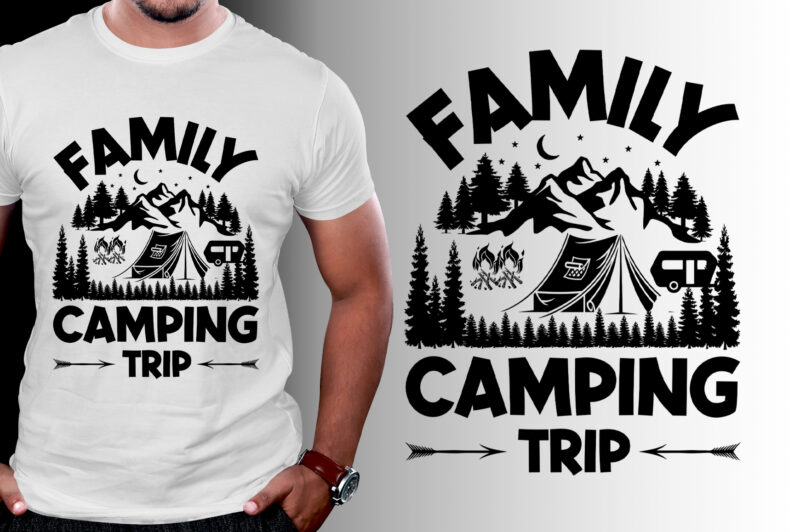 Family Camping Trip T-Shirt Design