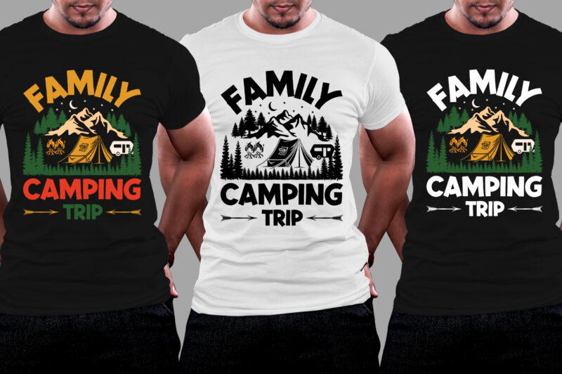 Family Camping Trip T-Shirt Design