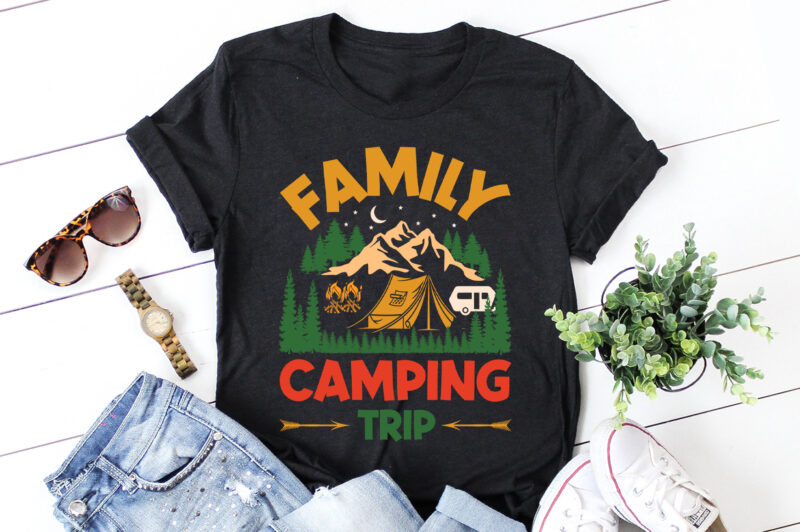 Family Camping Trip T-Shirt Design