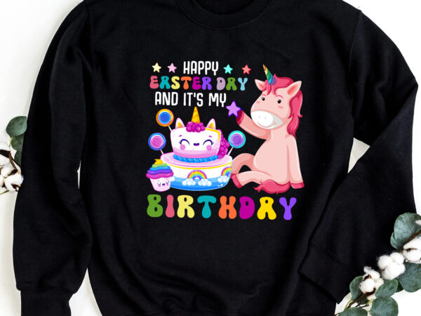 Funny dabbing unicorn happy easter day and it_s my birthday nc 0403 t shirt graphic design