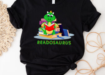 Funny Reading Book Readers Dinosaur Dino Lovers Kids Toddlers NC 0703 t shirt graphic design