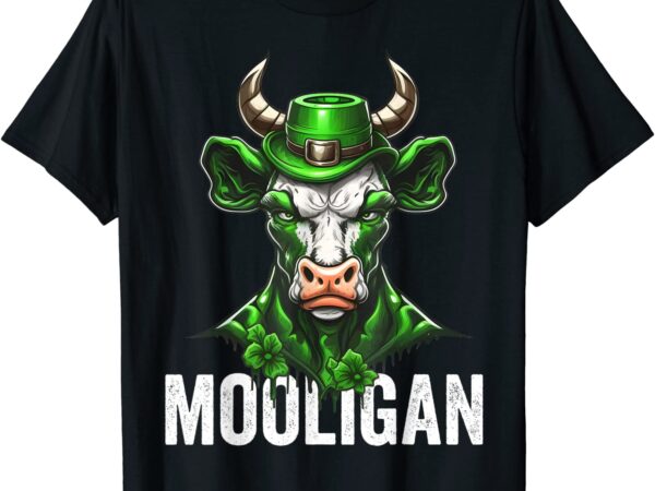 Funny st patricks day hooligan mooligan cow st paddy party t-shirt