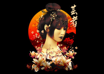 Geisha Dream t shirt design template
