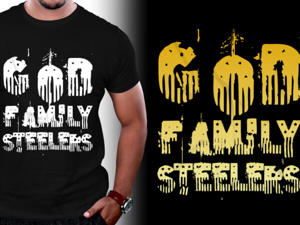God family steelers military veteran t-shirt design