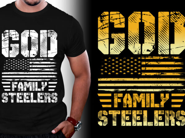 God family steelers veteran t-shirt design