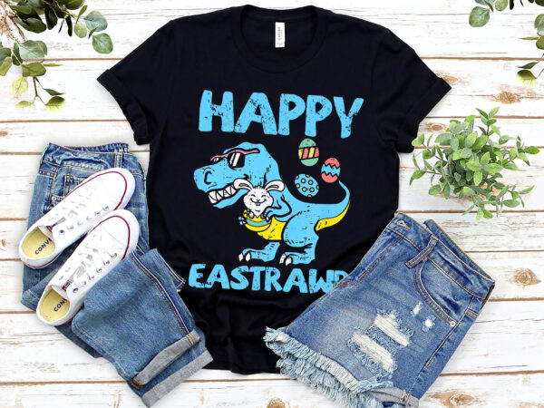 Happy eastrawr t rex easter bunny dinosaur eggs boys kids nl 0403 graphic t shirt