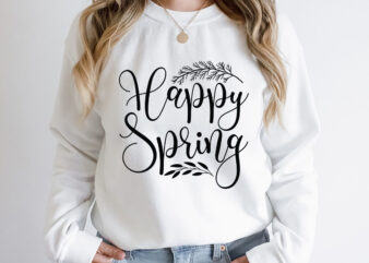 Happy Spring SVG design, Spring Svg, Spring Svg Bundle, Easter Svg, Spring Design for Shirts, Spring Quotes, Spring Cut Files, Cricut, Silhouette, Svg, Dxf, Png, EpsHappy Easter Car Embroidery Design,