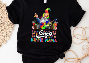 Hippie Mama Gnome Mother_s Day Mommy Mom Tie Dye NC 1403 graphic t shirt