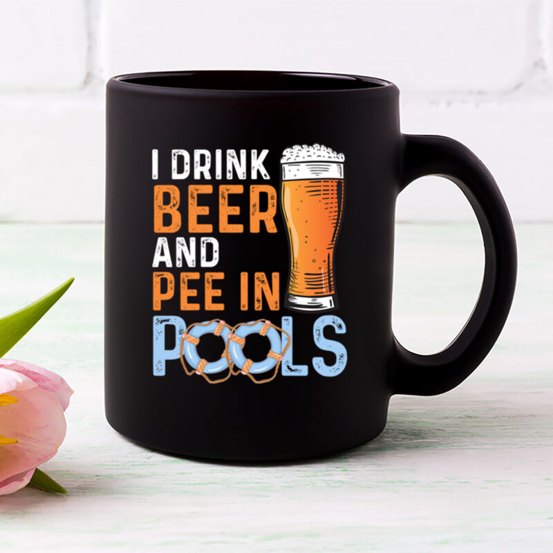 I Drink Beer And Pee In Pools Funny Grunge Vintage Pool Joke NL 2702