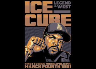 Ice Cube Legend t shirt design for sale