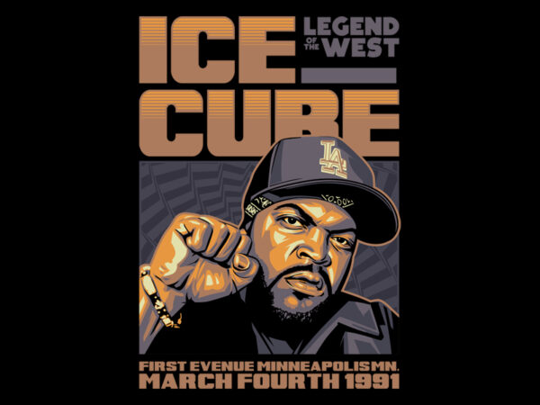 Ice cube legend t shirt design for sale
