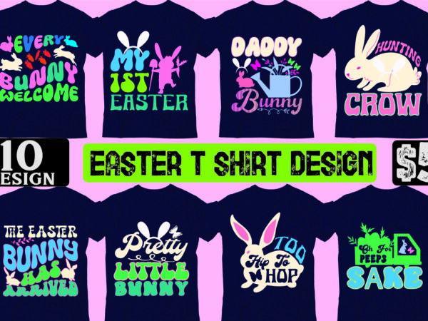 Easter t-shirt design bundle,happy easter car embroidery design, easter embroidery designs, easter bunny embroidery design files , easter embroidery designs for machine, happy easter stacked cheetah leopard bunny rabbit printable,