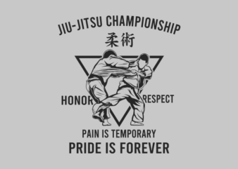 JIU JITSU CHAMPIONSHIP POSTER vector clipart