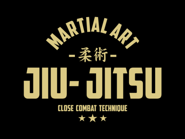 Jui jitsu thyphography art vector clipart