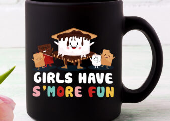 Kawaii Smores Girls Have S_more Kids Camping Cute Groovy NC 0903 t shirt vector art
