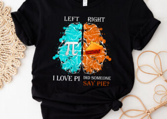 Left Right Brain I Love Pi Did Someone Say Pie Math Teacher NC 0603 t shirt vector graphic