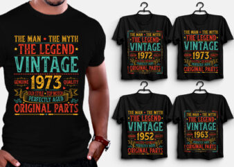 Legend Vintage Birthday T-Shirt Design
