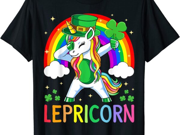 Lepricorn unicorn st patricks day t-shirt kids girls lucky t-shirt
