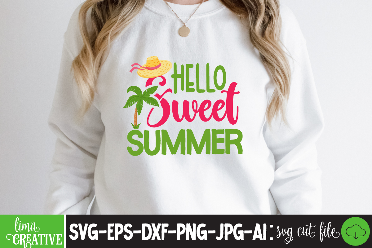 Hello Sweet Summer T-shirt Design,cricut design space,design space